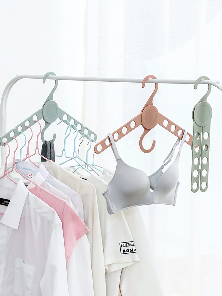 Fashion Hot Sales Folding Clothes Hanger 10Holes 360 Rotating Wardrobe Clothes Storage Space Saving Magic Hanger
