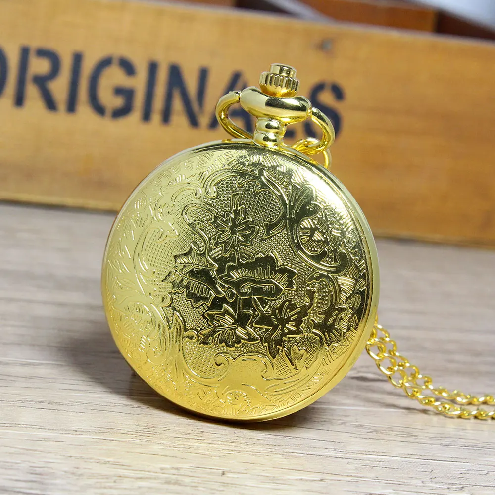 Best Sale Classic Fashion Gift Pocket Watch Happy Birthday Cake Hollow Clamshell Blessing Quartz Pocket Watch