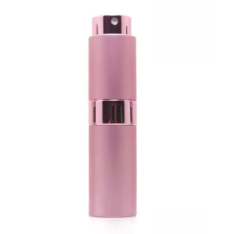 Luxury Revolve Glass Perfume Bottle 8ml 15ml Reusable Aluminum Housing Empty Perfume Spray Bottles
