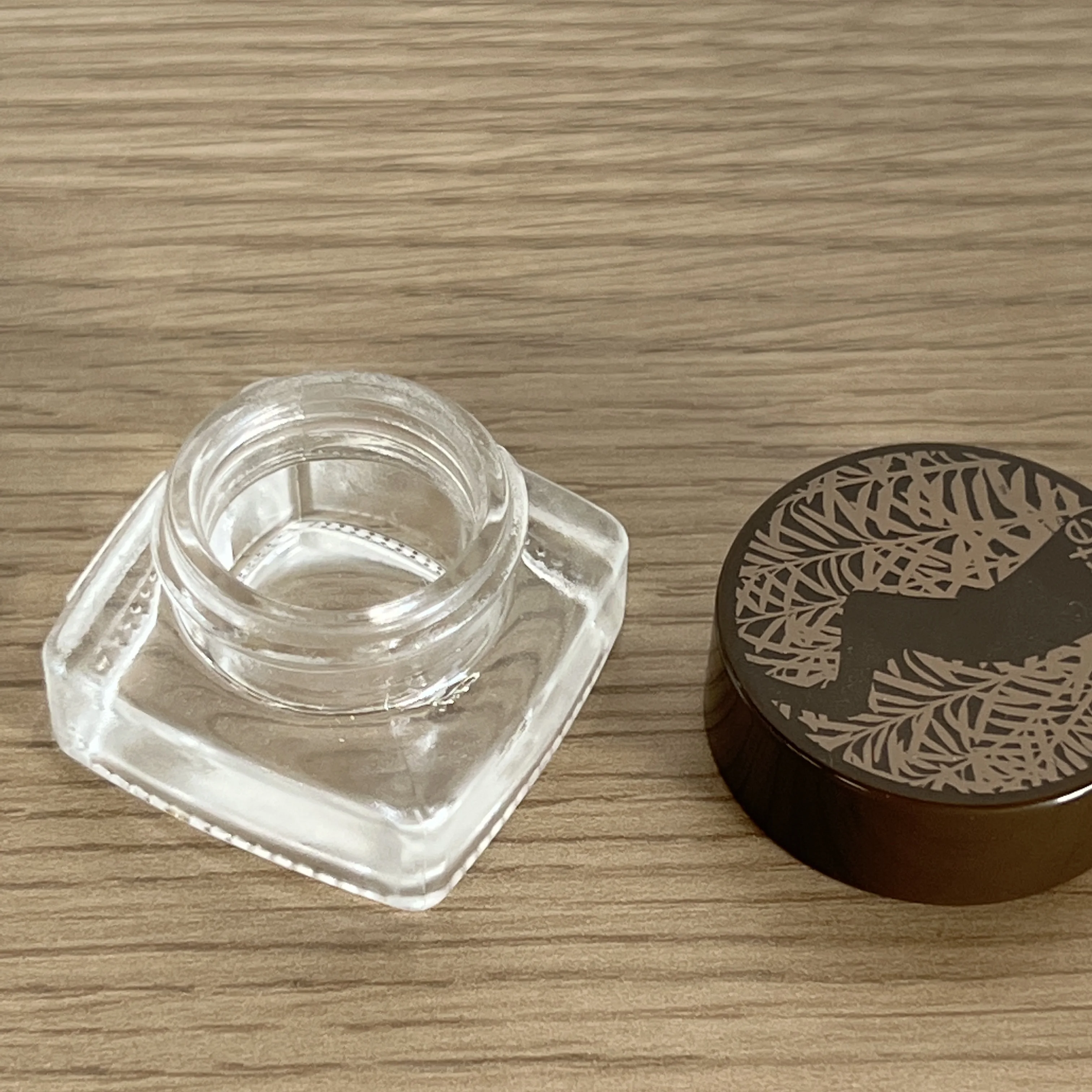 Wholesale cosmetic face cream container 3g Square Cosmetic Glass Jar Amber Cosmetic Glass Jar