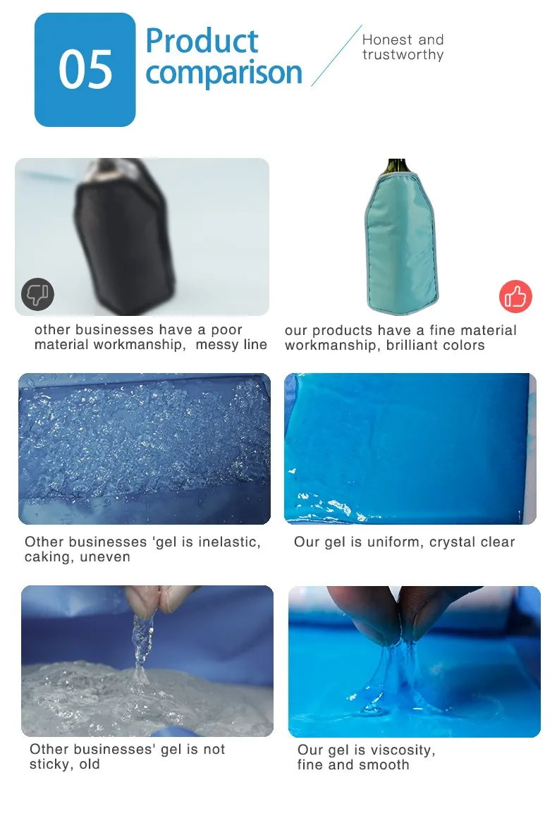 Wine Cold Pack Cooler Bags for Wine Bottle Cover and Wine Chiller