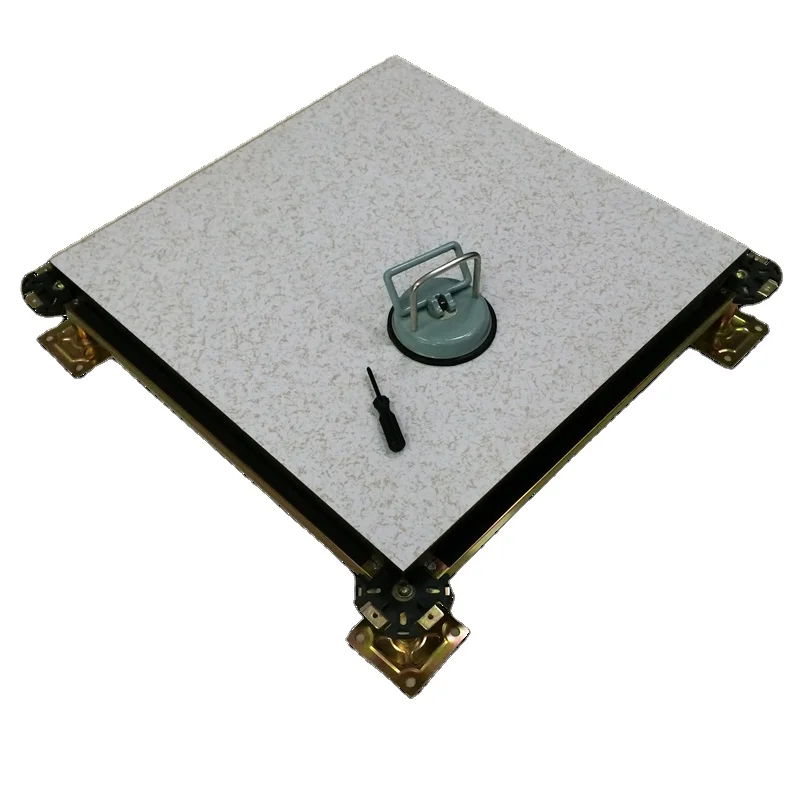 600x600mm conductive raised flooring Network Management Center Conductive ceramic residential raised floor system