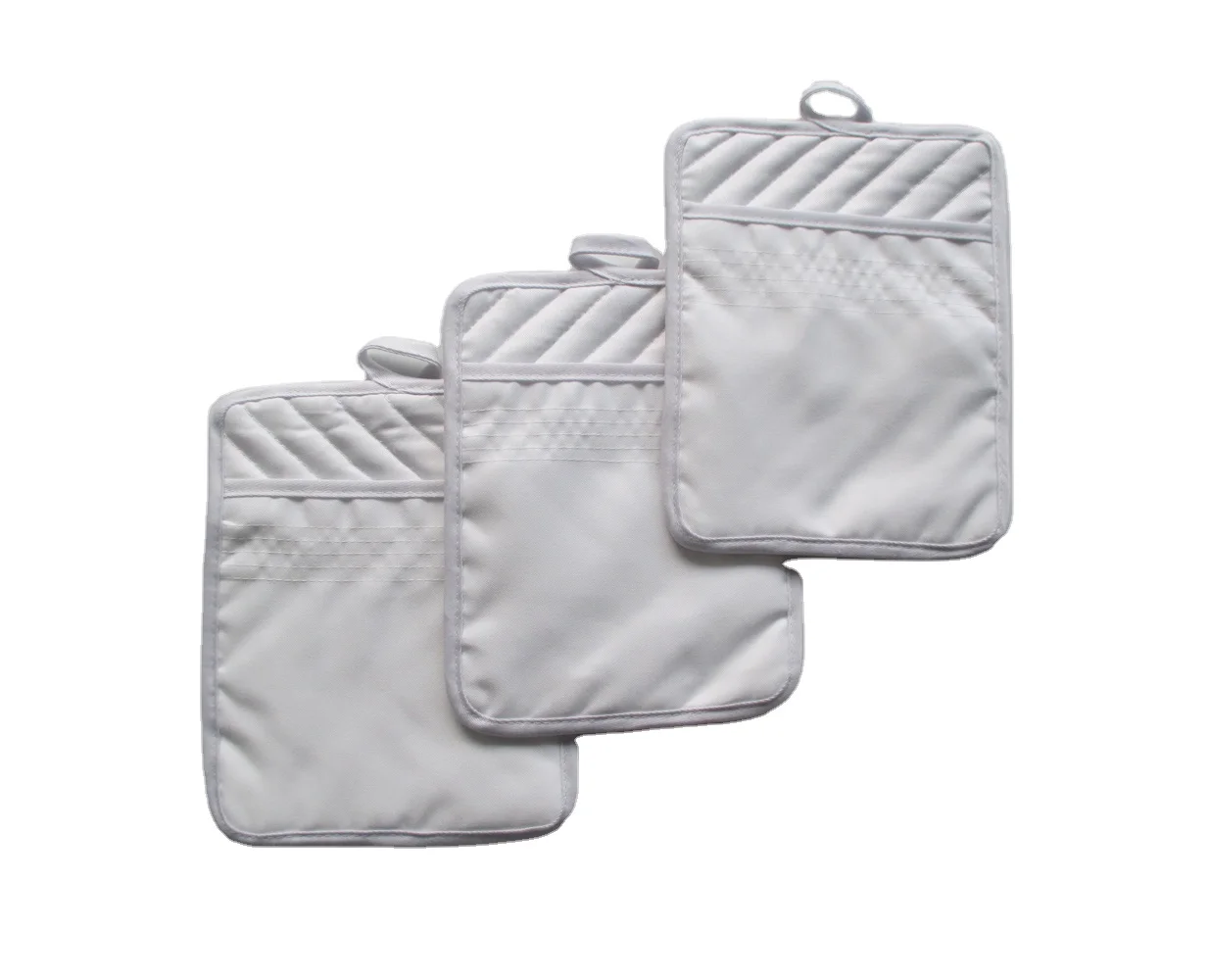 White color 100% polyester  Pot Holder with pocket for custom sublimation print