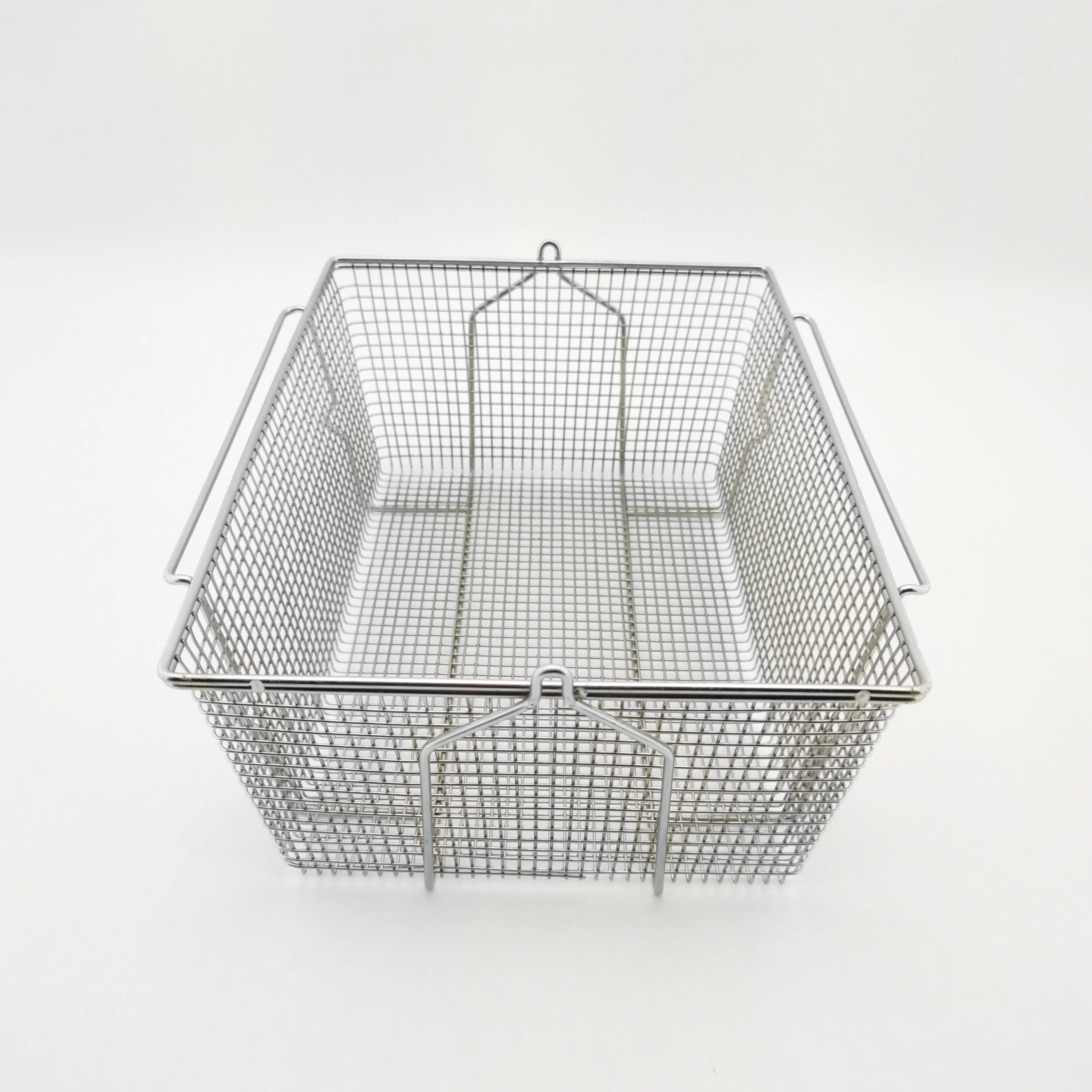 wholesaler&OEM customized  stainless steel metal wire storage basket with electrolysis finished/  storage basket supplies