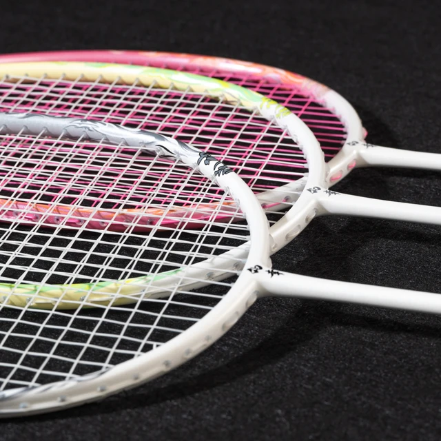 Full carbon with wood handle 4U 22~30LBS  badminton rackets