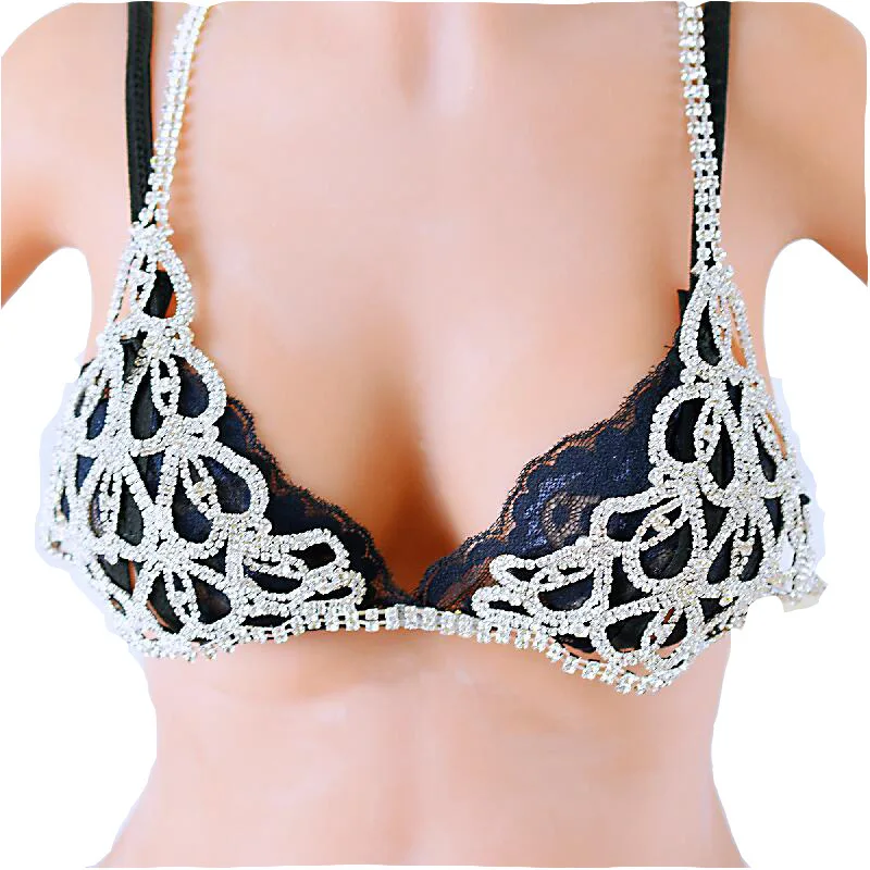 PUSHI Luxury Rhinestone Womens Sexy Underwear Accessories Jewelry Set Body Chain Wholesale Diamond Crystal Alloy Unisex SAD01