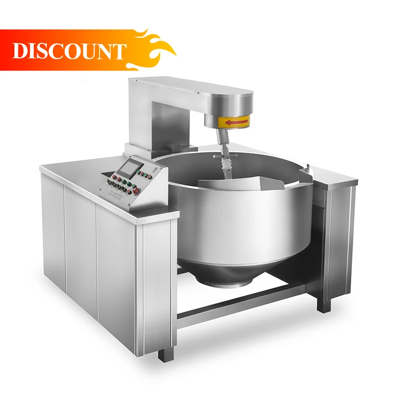 Industrial automatic sauce paste jam gas heating cooking mixer with heater
