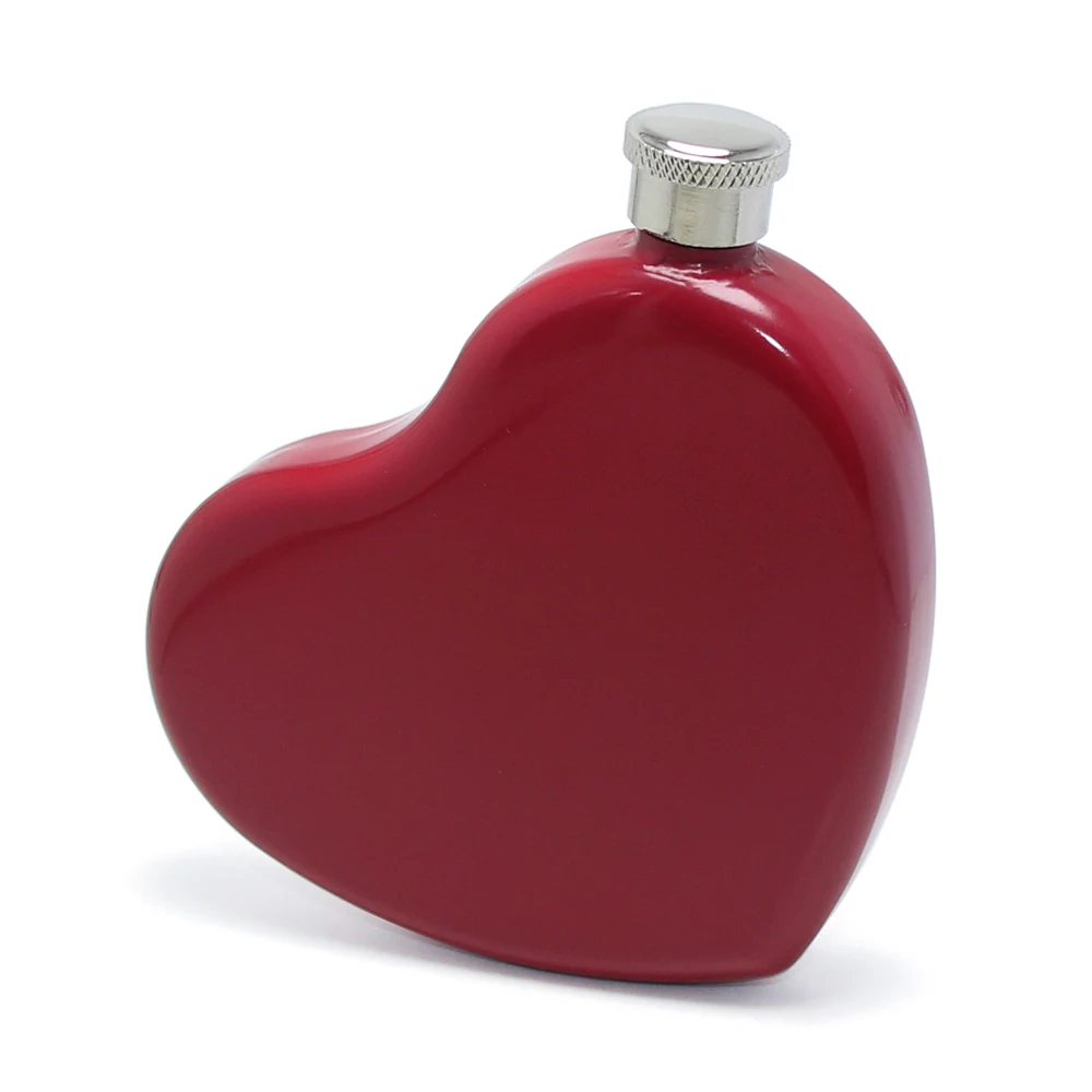 4.4oz Red Heart Wine Hip Flask Wedding Favor Gifts Stainless Steel Love Hip Flask Alcohol Whiskey Wine Bottle Women Hip Flask