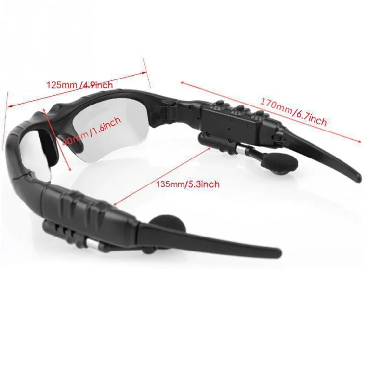 Custom Logo Hot Sell Outdoor Cycling Sports Glasses Wireless Headphones With Microphone Smart Bluetooth Of Headphones Sunglasses
