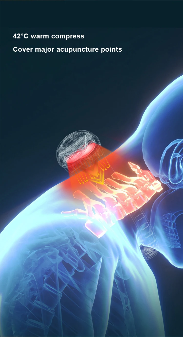 JMK Smart New Arrival OEM Neckology Wireless Bluetooth Neck Massager Hot Compress Electric App Neck Pain Relief