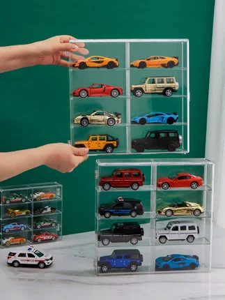 Custom hot toys car plastic wheels protector cars display case