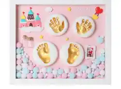 Shenglu Factory Birthday Gift Child Kids Polymer DIY Craft Toys Light Super Baby Footprint Clay Frame Kits