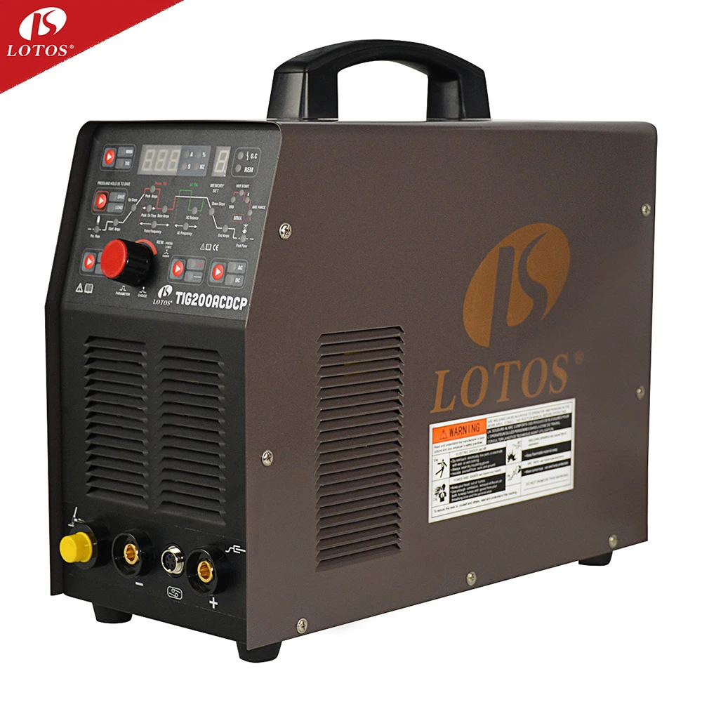 Lotos tig welder ac dc pusle 200a 110v 220v portable aluminum tig  inverter ac dc tig metal welding machine price