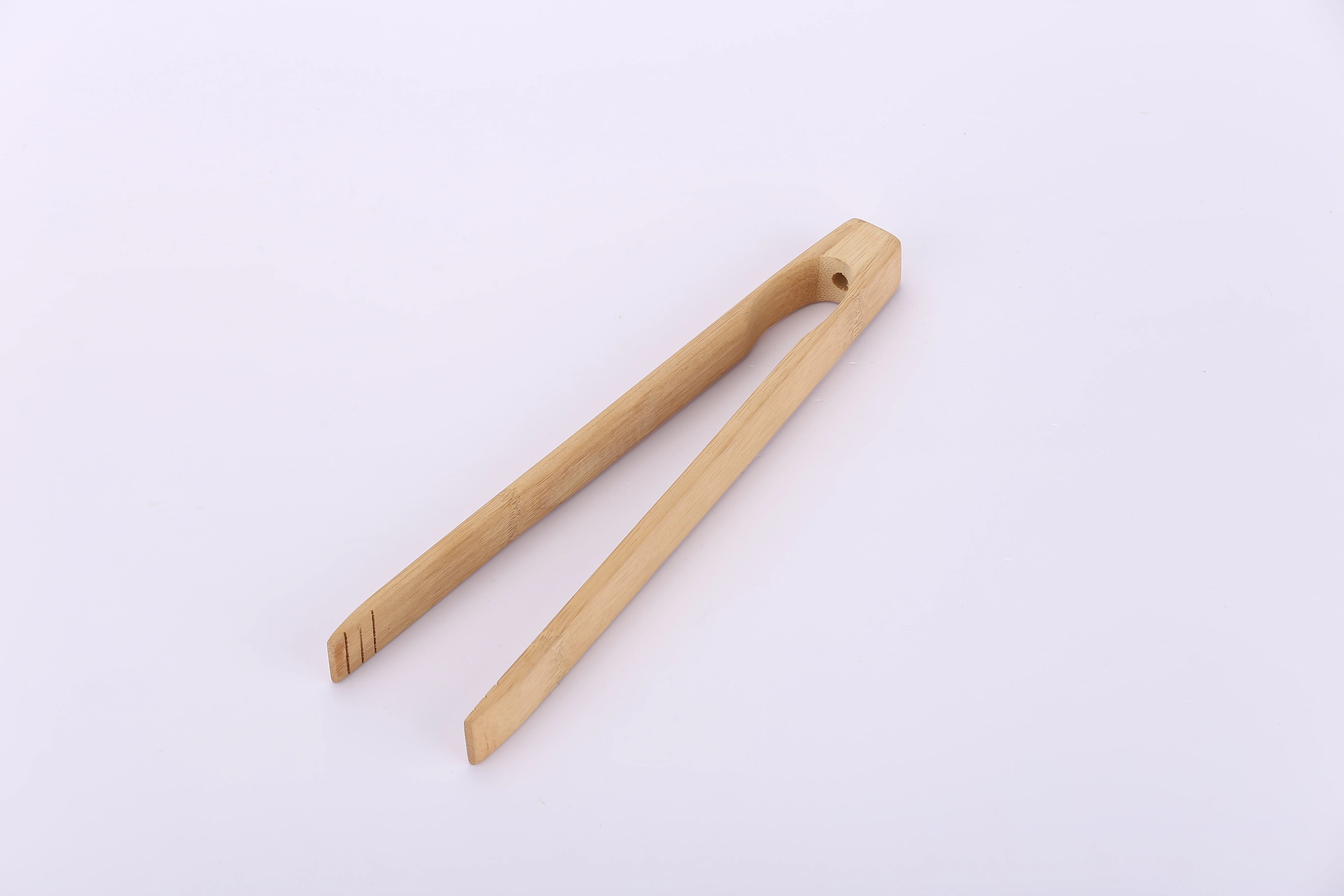 Eco-Friendly Home BBQ Wooden Food Tongs Kitchen Accessories Mini Beech Wood Salad Bread Toast Tongs
