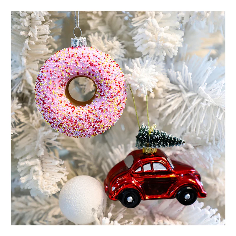 Wholesale High Quality Clear Star Christmas Tree Ornaments Glass Balls Donut Irregular Shape 40cm 5cm Sizes Home Decoration