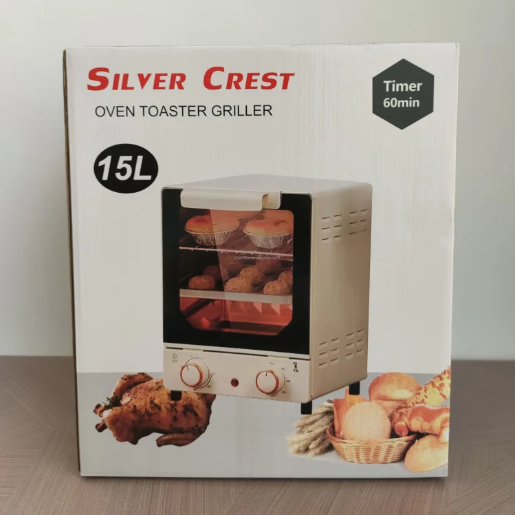 Hot Sale Silver crest Home Kitchen Use Small 15L Electric mini Oven Sandwich Toaster Oven Toaster