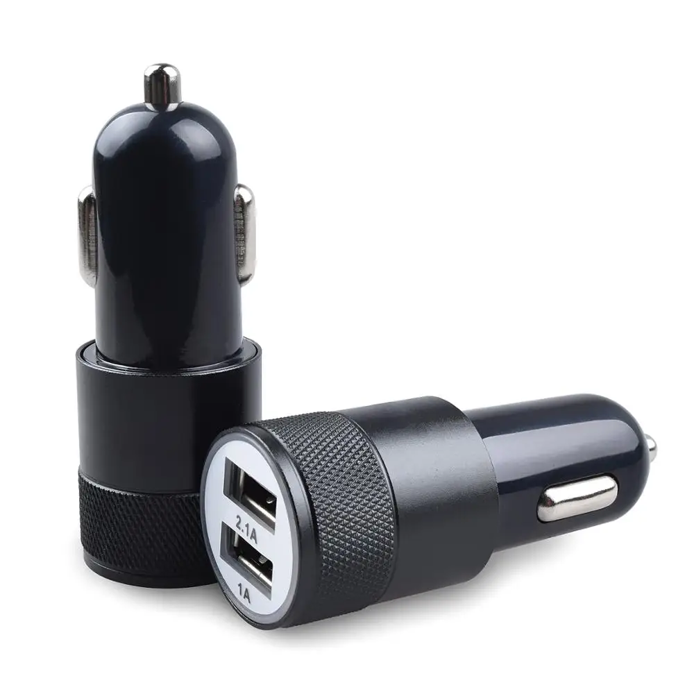  Мобильные аксессуары OEM двойной USB автомобильный прикуриватель зарядное устройство адаптер мини Автомобильное 5 в 2 1 а зарядные устройства быстрая для