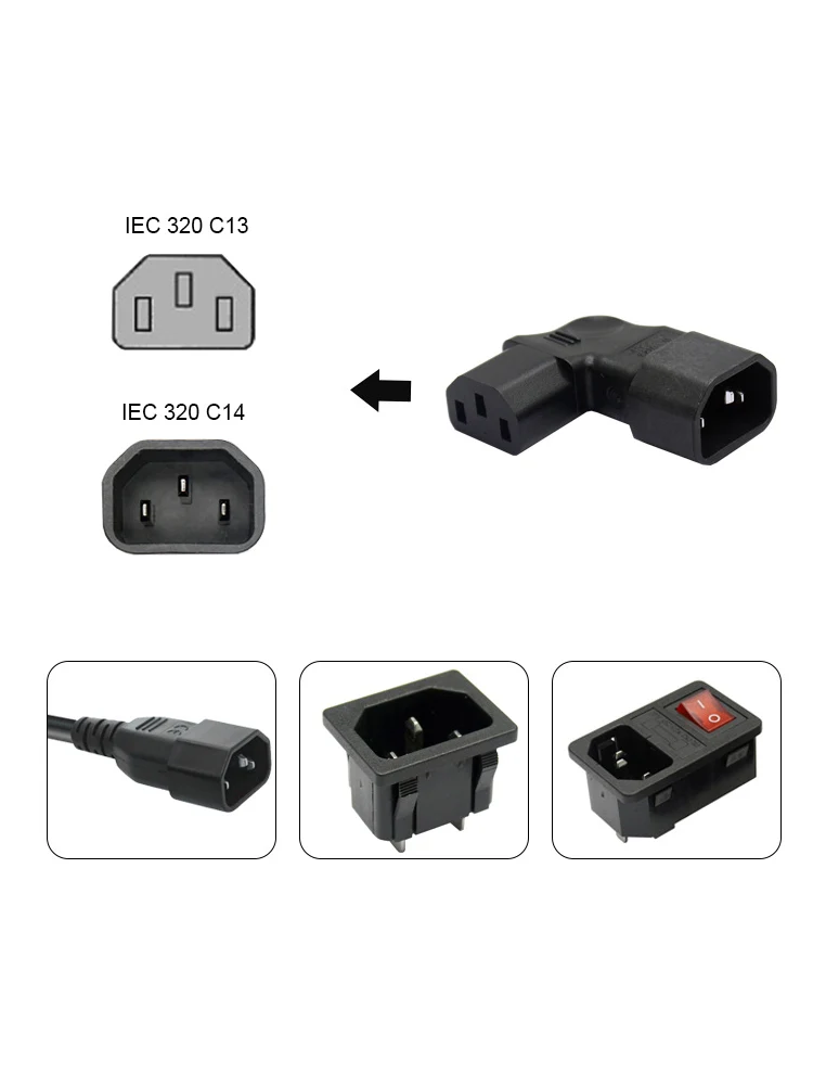 Шнур питания IEC 320 C13-c14 угловые адаптеры переменного