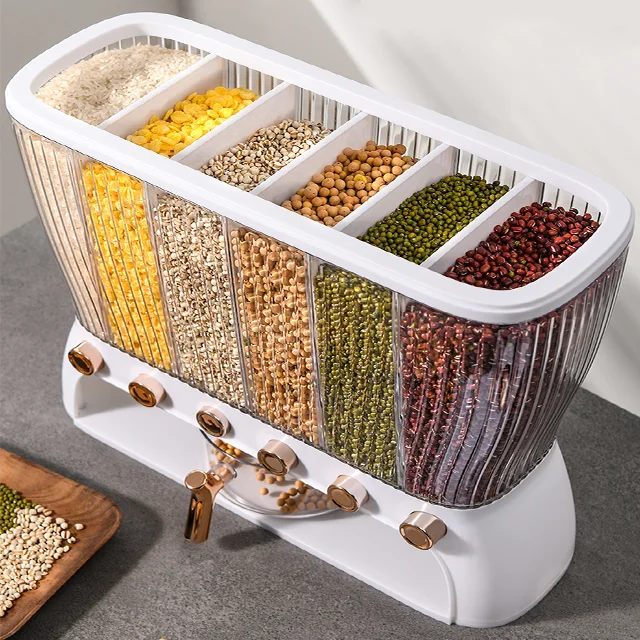 Xingyou Automatic 10kg kitchen multifunction food Sealed Moisture-proof Insect-proof Rice Bucket cereals multi grain dispenser