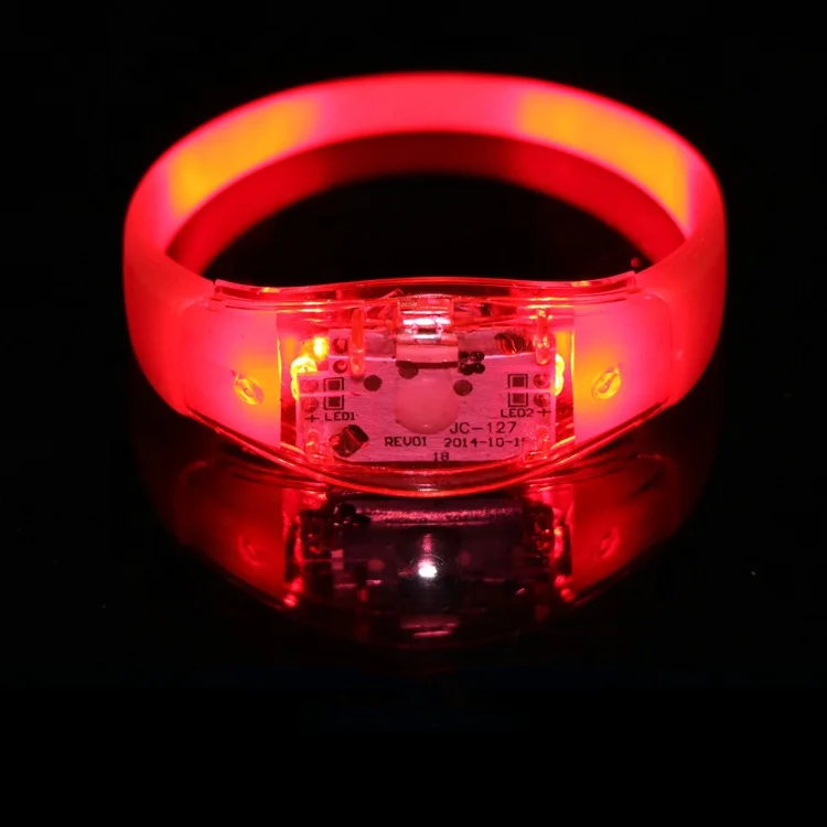 christmas Sale Flashing Illumination LED Bracelet With Logo,sound activated led bracelet