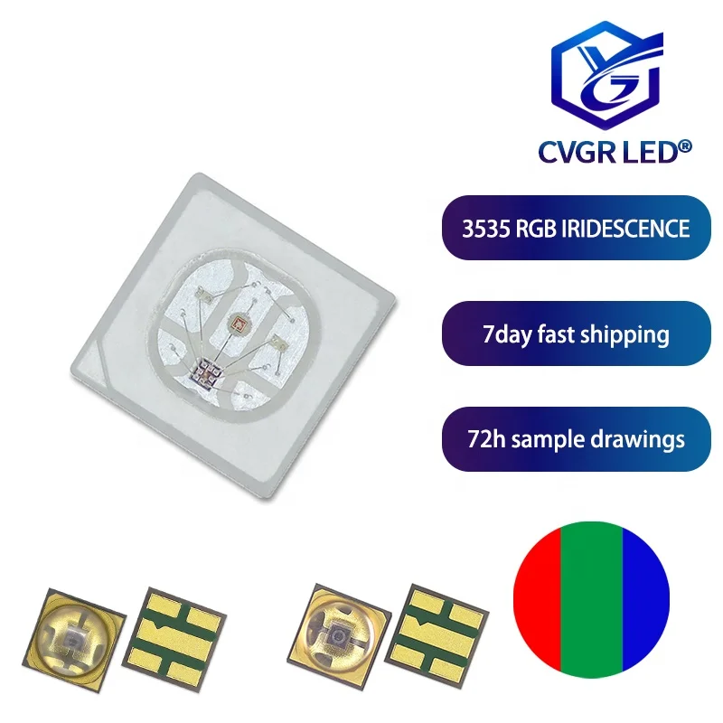 3535RGB красочные патч-лампы со встроенными программируемыми светодиодными бусинами WS2812b красный синий и зеленый трехцветные светодиодные лампы