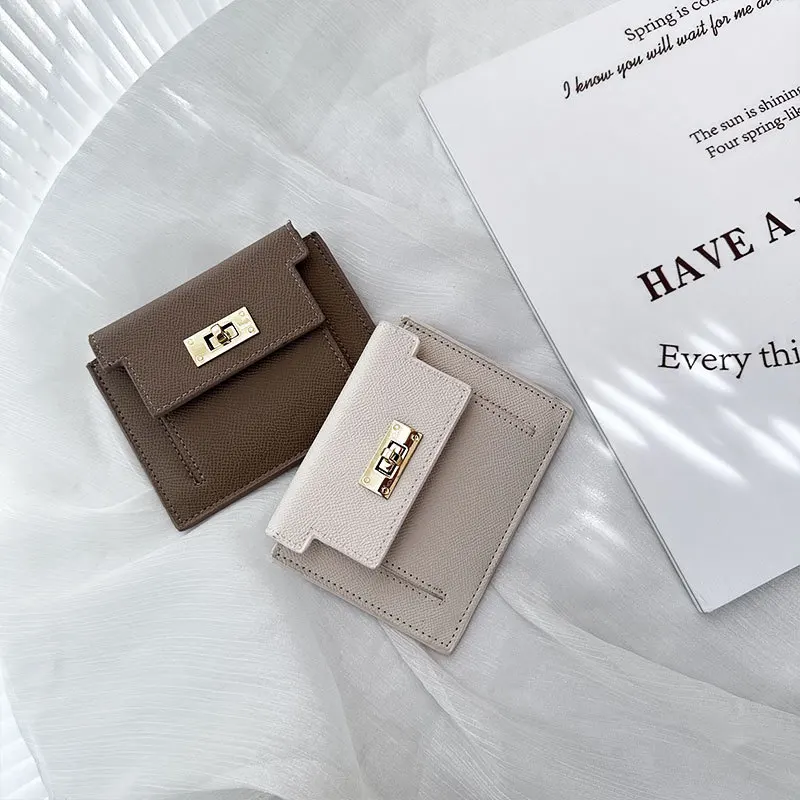 New Solid Color High Quality Large Capacity Girl Cute Wallet with Coin Purse