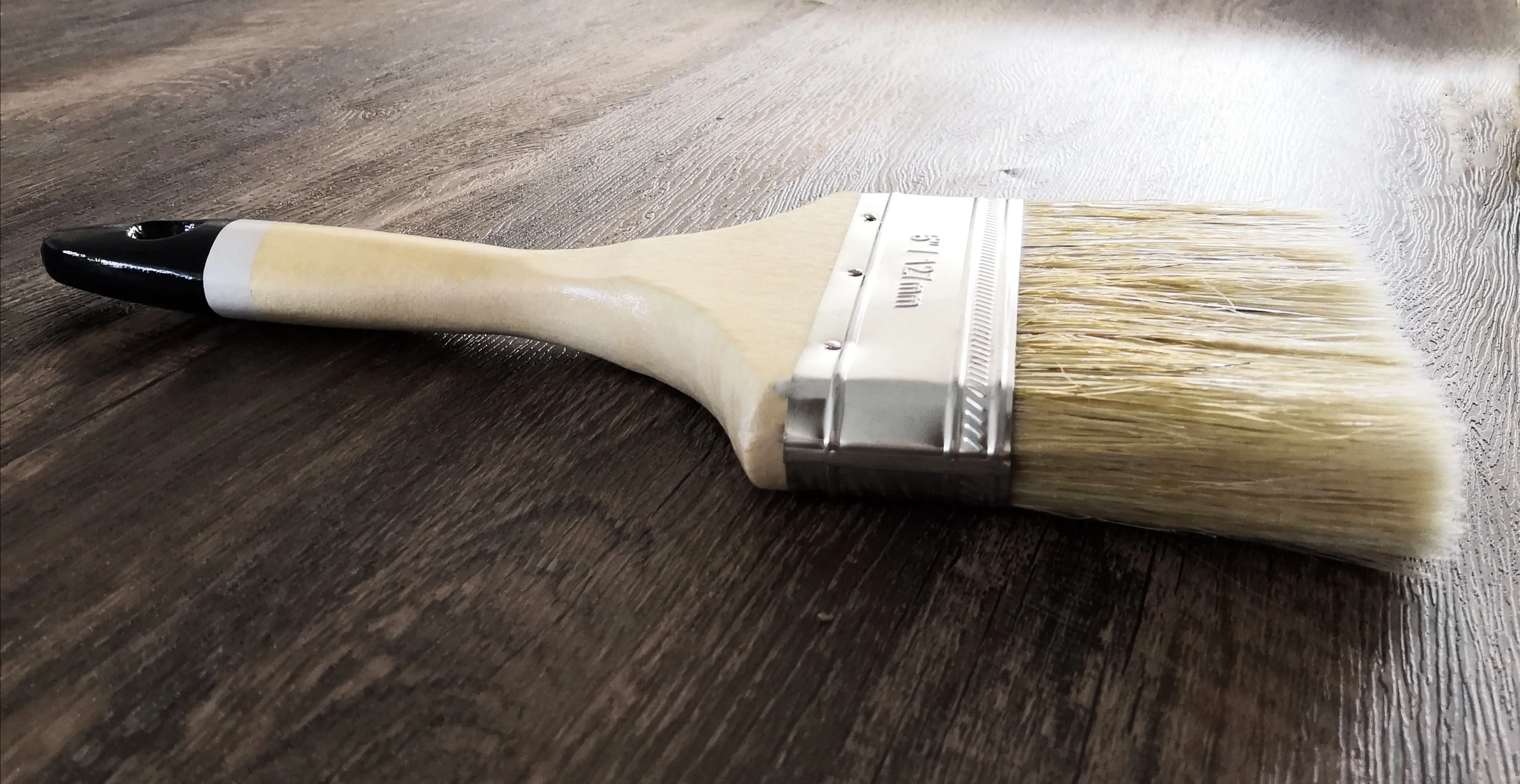 Excellent production high value 50% Natural Bristles 50% polyester 5inch flat bristle paint brush for wall