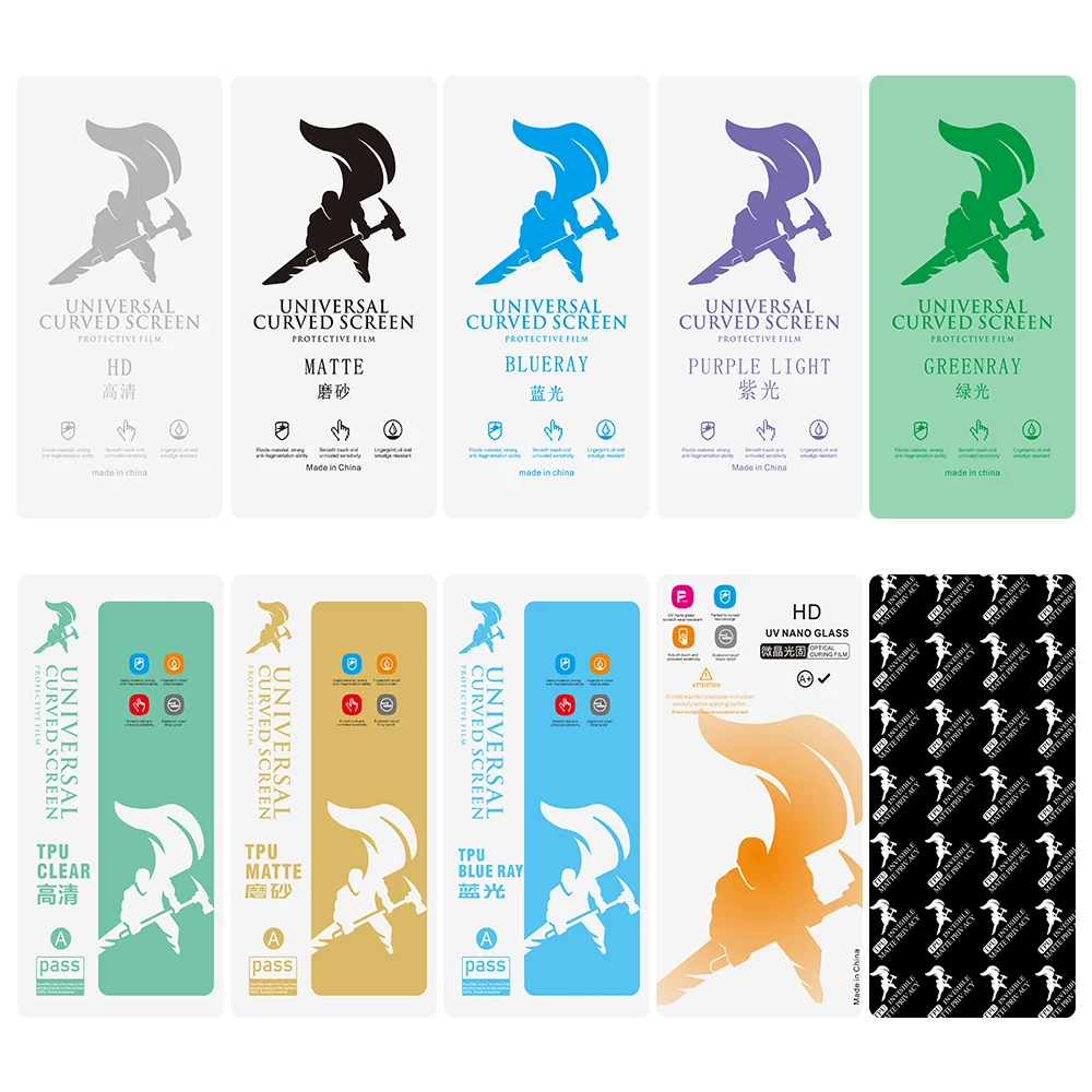 Universal HD Matte Anti Blue Light Tpu Nano Mobile Phone Screen Protector Hydrogel Film