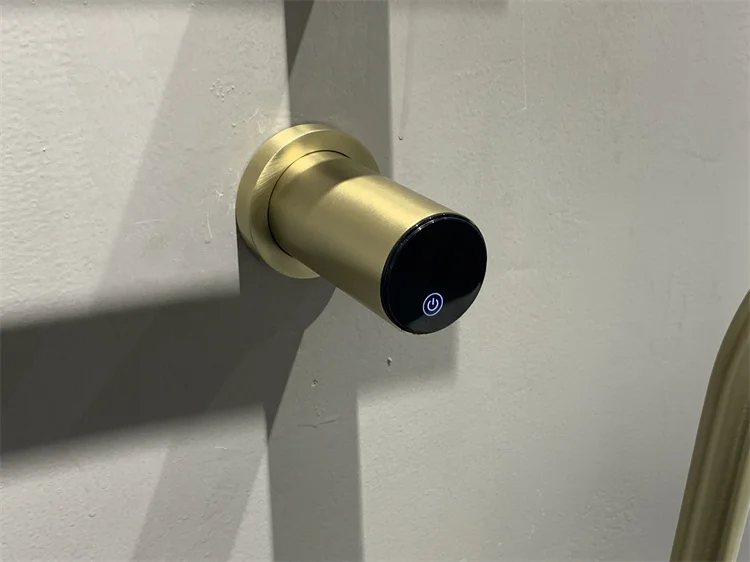 luxury towel warmer thermostatic 4 rails smart electric heating towel rack gold heated towel rail