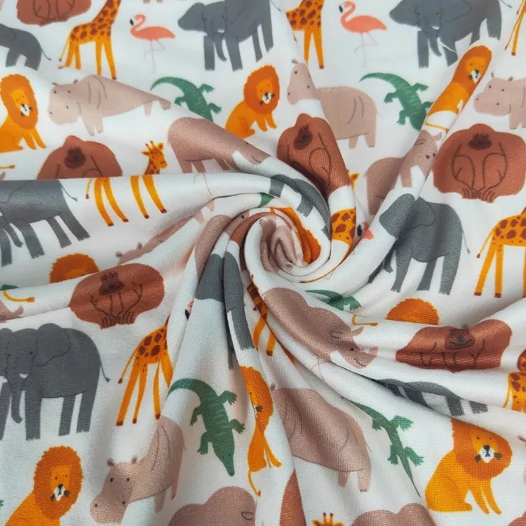 Custom Digital Printed DBP Double Brushed Polyester Fabric for Garment and Dress