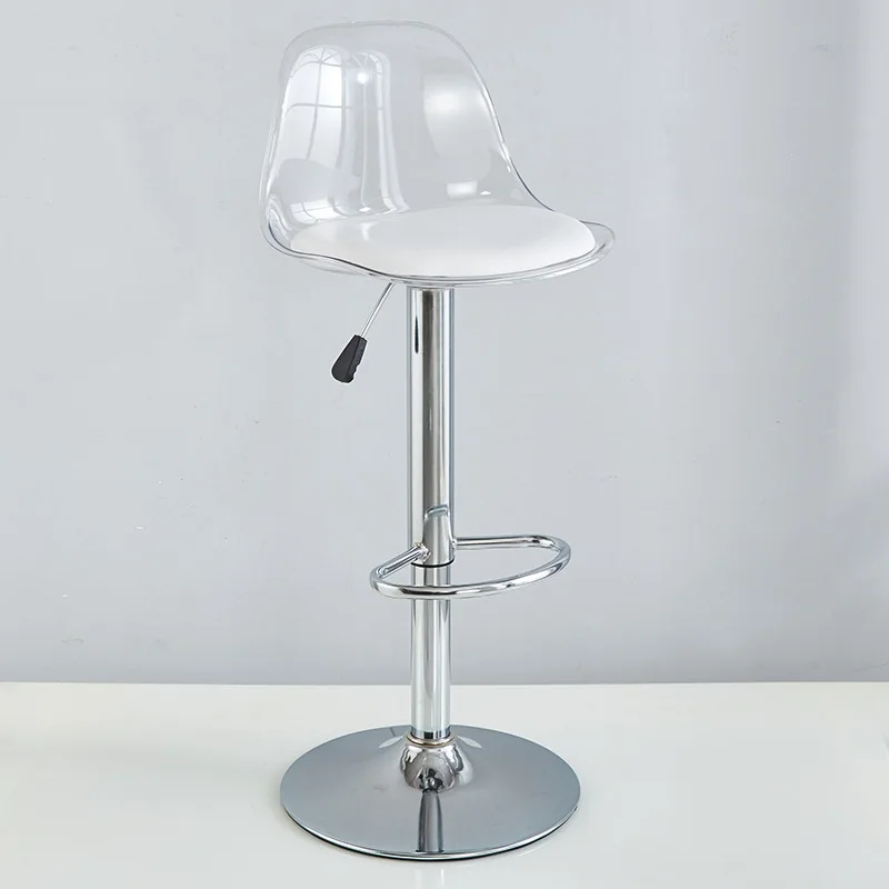 Modern simple lifting rotating wine plastic bar chair front desk high chair pet transparent bar chair