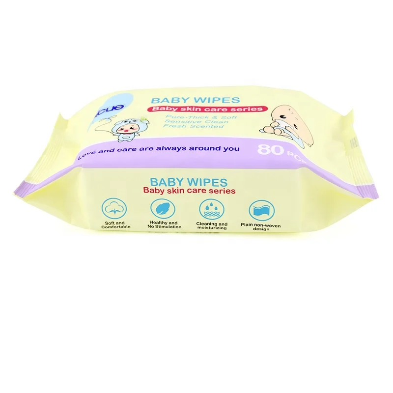 Wholesale baby wet wipes free samples product functional baby wipes 80pcs pack disposable face cleaning