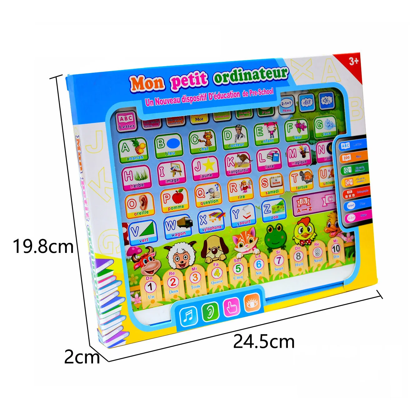 Wholesale Children Educational Intelligent baby learning toys tablet English with French Arabic for kids early education machine