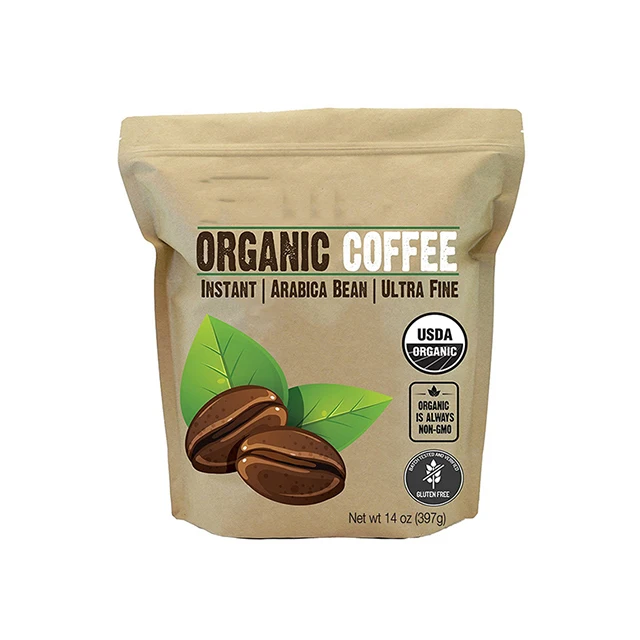 wholesale OEM/ODM Private label Amazon hot sell Organic Instant Coffee 14oz Ultra Fine Gluten Free Arabica Non GMO