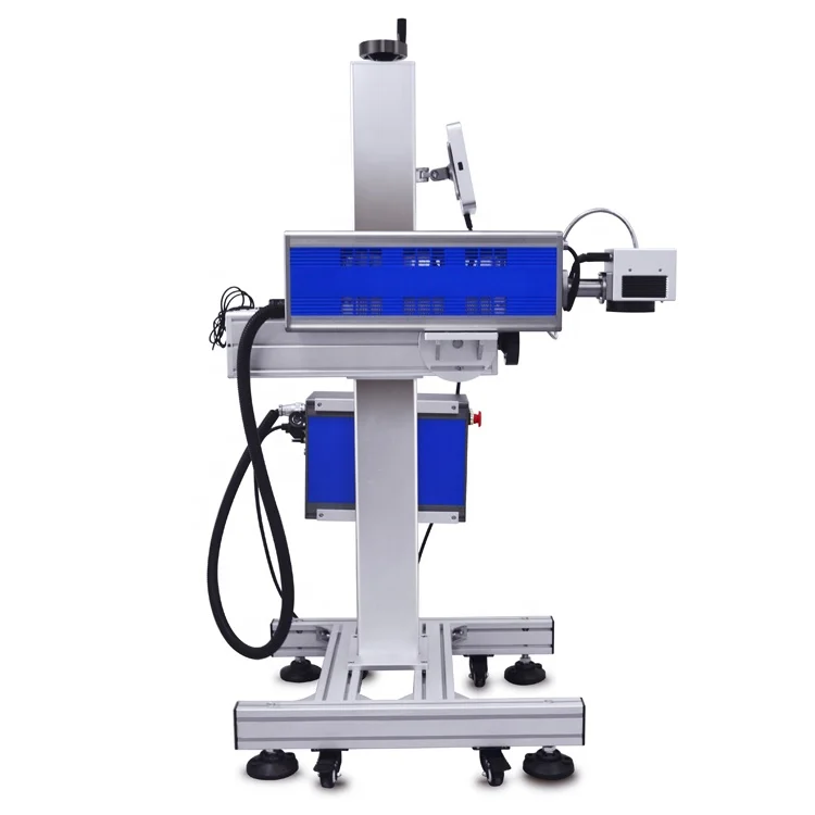 High speed 10W 20W 30W 50w flying Co2 Laser coding printer marking LOGO Date Code for cardboard  box
