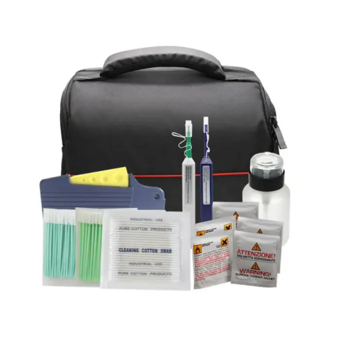 FTTH fiber optic tool kits with One Click Cleaner Pen /Clean Cassette/Cleaning Sticks