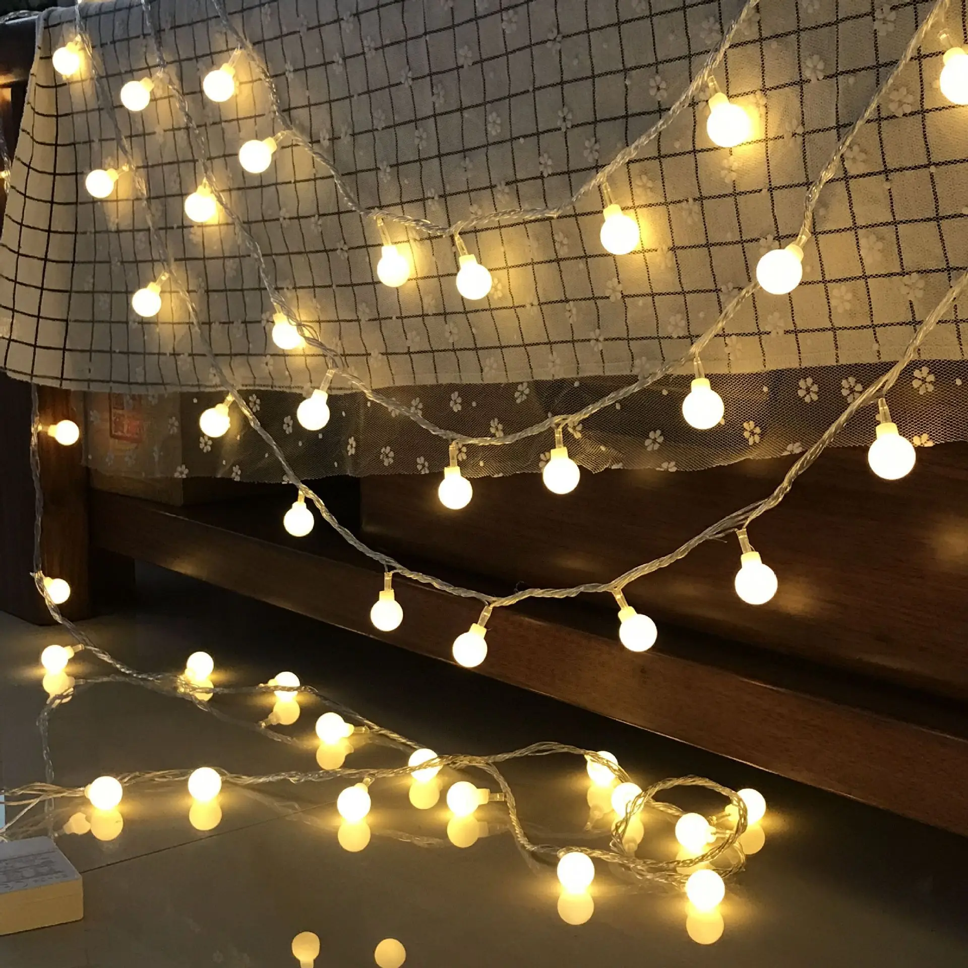 LED solar small colored lights outdoor camping waterproof stars Christmas lights pendant garden courtyard decorative lights