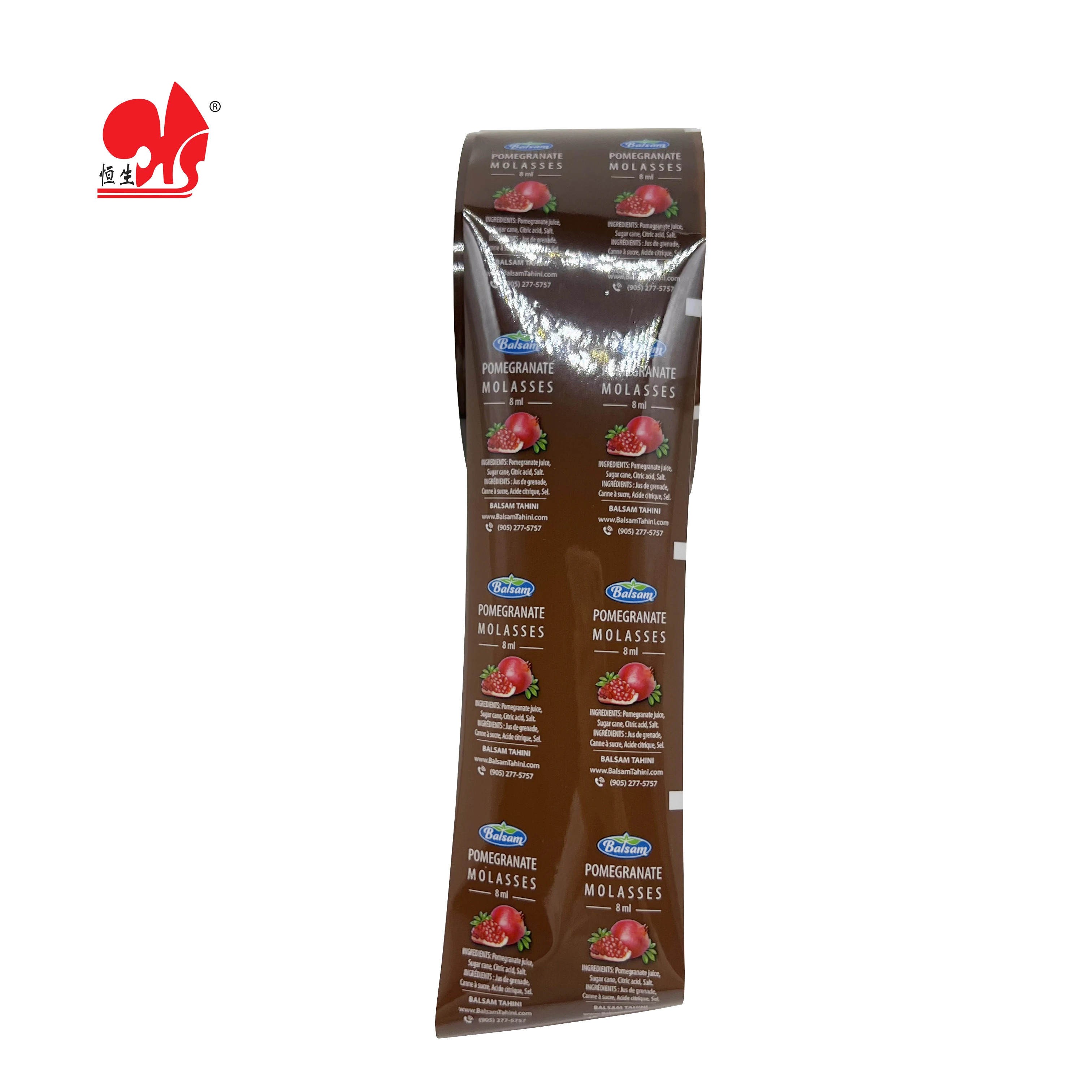 Высококачественная упаковочная рулонная пленка tahini, рулонная пленка для граната, фруктов, соуса