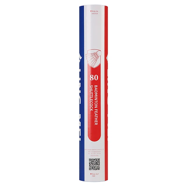 LINGMEI Brand Master Badminton Shuttlecock Goose Feather Shuttkecock Lingmei 80