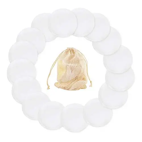 
Eco Friendly Private Label Luxury Premium Natural Organic Bamboo Cotton Face Pads Microfiber Reusable Makeup Remove Pad 