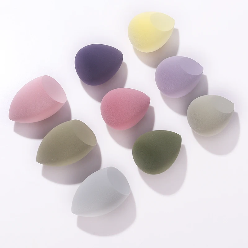 Makeup beauty sponge pink and blue , mini egg sponge makeup remover , pink and blue makeup sponge logo