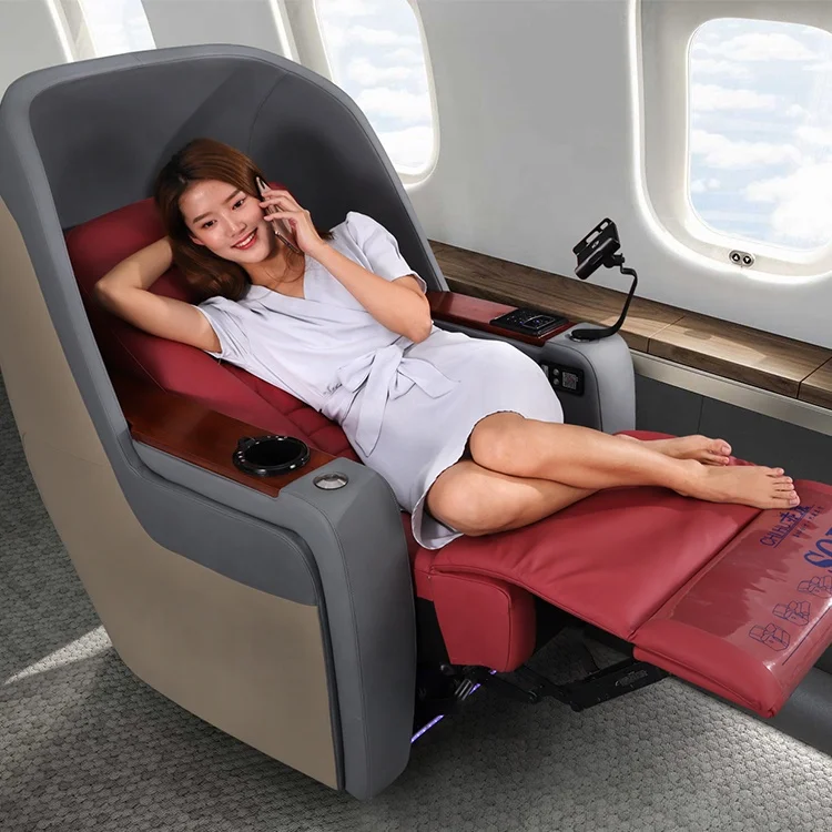 Customized high end power recliner home theatre movie theater cinema single sofa chair with cooling cupholder and tray table