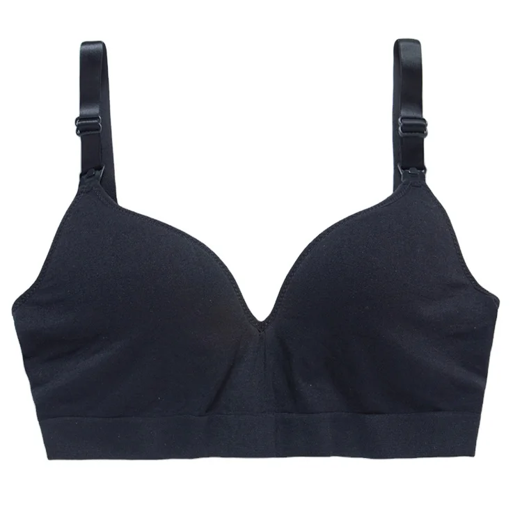 Wholesale Comfortable Stylish Seamless Front Open Absorbent Nursing Bra Cotton Nursing Bra Adjustable Maternity Bra