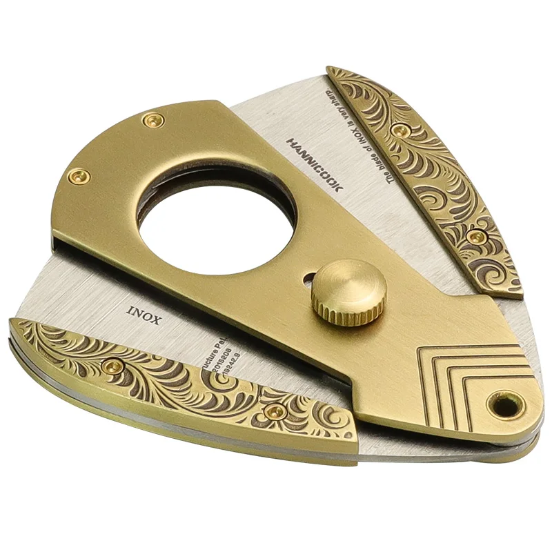 Custom Logo cigarette cutter cigar accessories stainless steel cigar scissors in stock travel portable cigar cutter