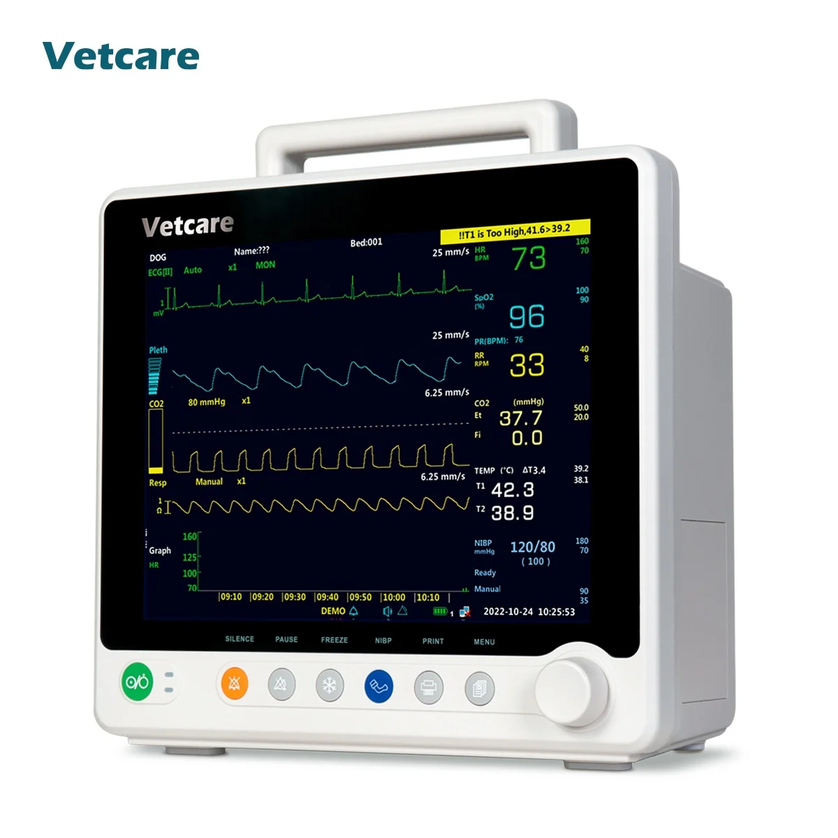 Precise measurement,anti-interference,EMC compliance specially designed for multi-parameter Mnvet series veterinary monitors