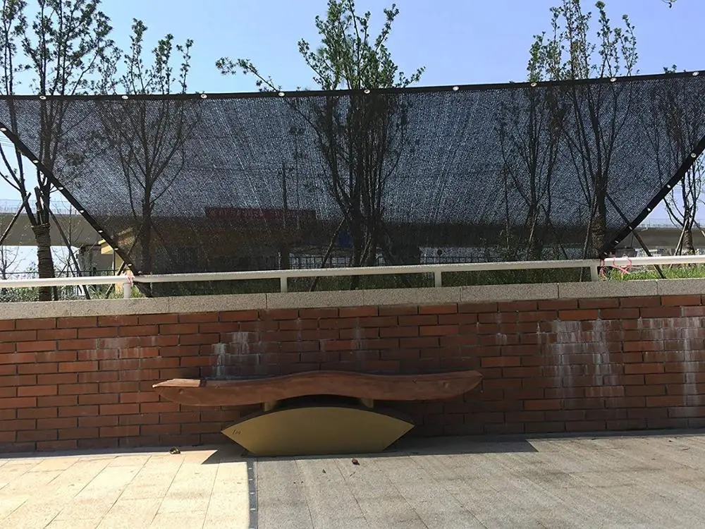 10 ft x 20 ft 70% Sunblock Sun Shade net Cloth With Grommets UV Black for Plant Cover Greenhouse Barn Kennel Pool Pergola