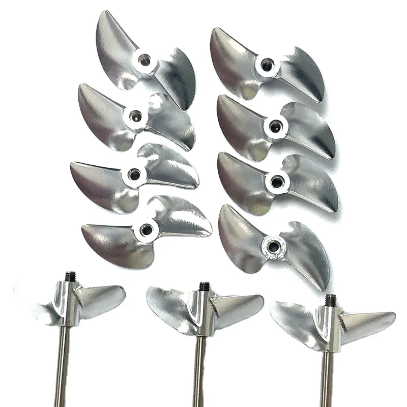 CNC Machining High-speed Ship Model Brushless Two-leaf Semi-immersed Metal Positive and