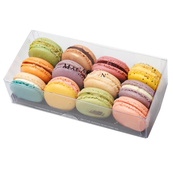 Factory Supply Custom Logo Clear Plastic Macaron Gift Boxes