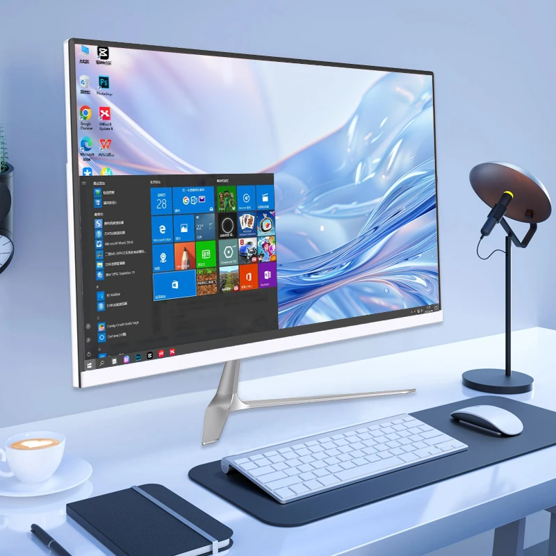 Custom Aio 21.5 23.8 inch Personal Computer All in one pc Core i5 10400 ordinateur de bureau complet free keyboards and mouse