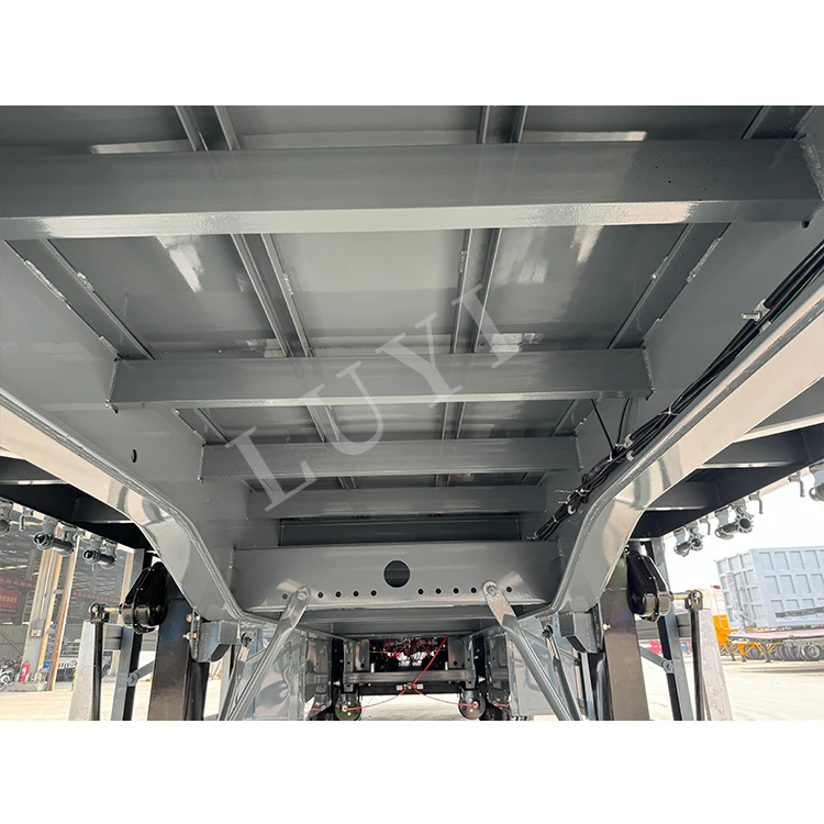 LUYI New Design 50t 4 Axis U-turn Back 4 Axles Heavy Duty Side Aluminum Rear 50 Ton Hydraulic Semi Truck Dnd Dump Trailer